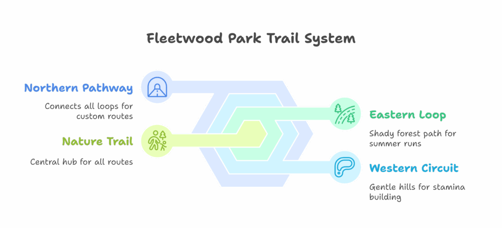infographic of Fleetwood park trails