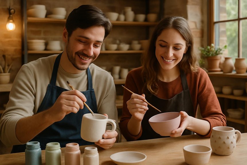pottery painting date night