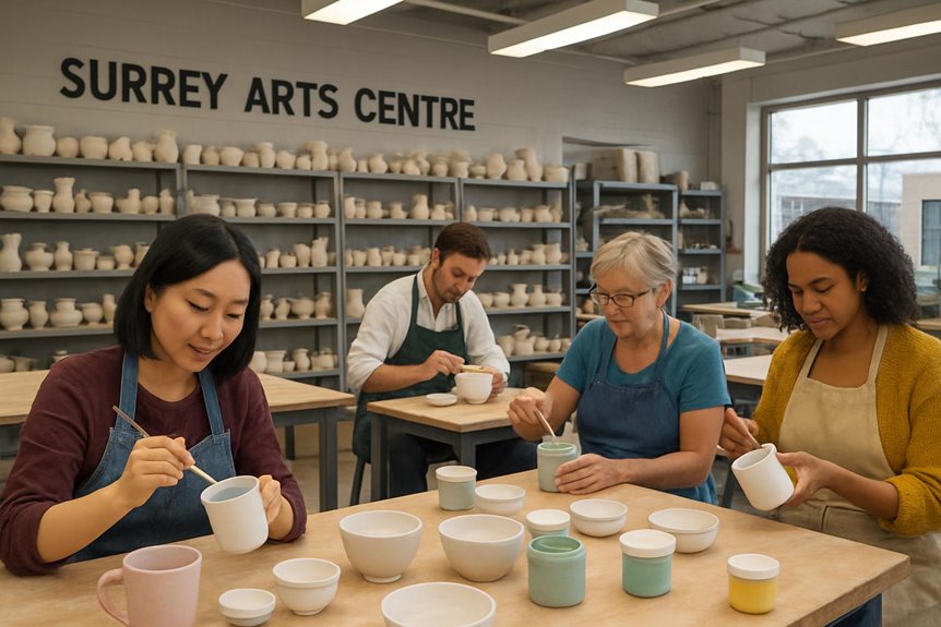 Surrey, BC Art Spots and Pottery Painting surrey arts centre excellence