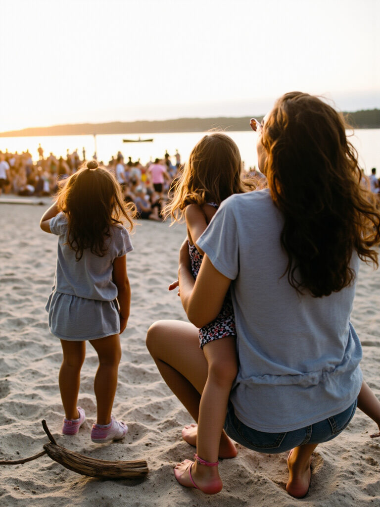 Canada Day festival at golden hour, Surrey BC