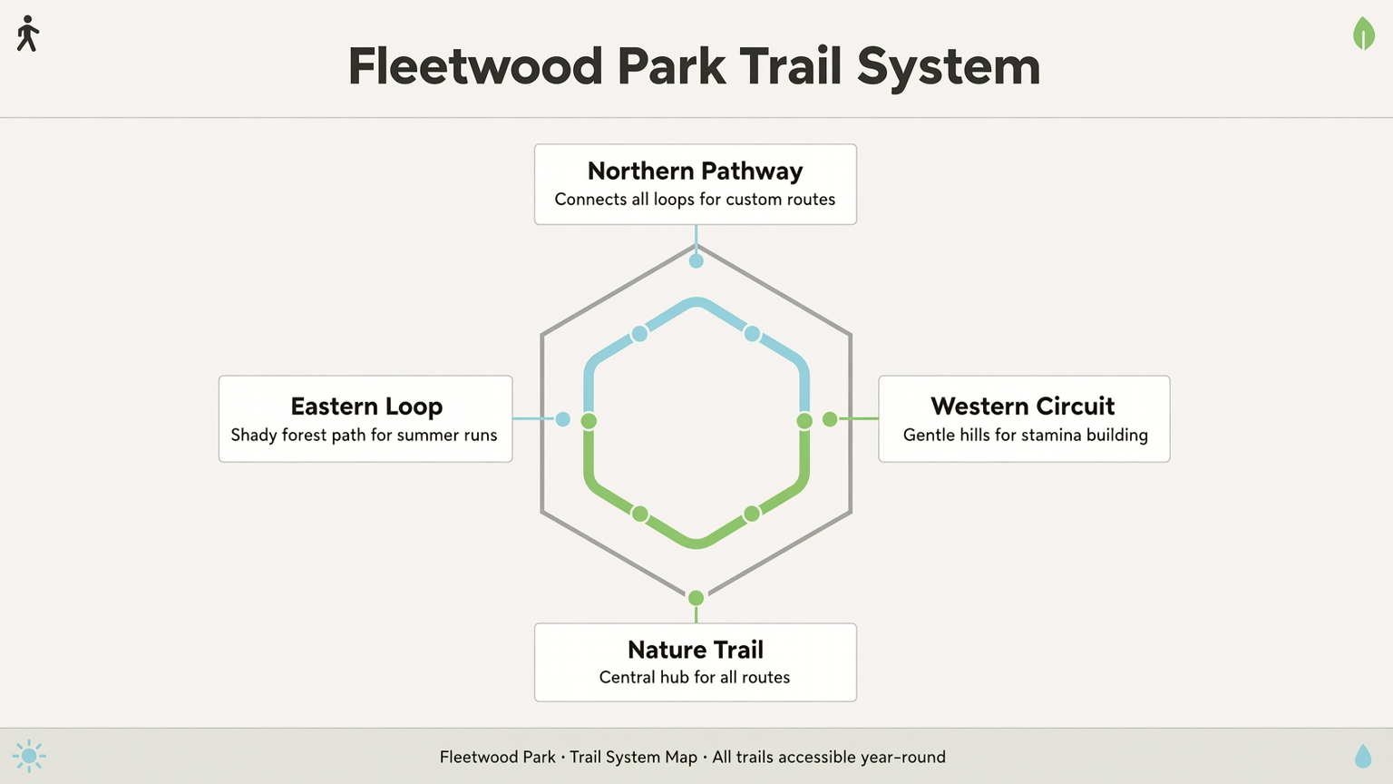 infographic of Fleetwood park trails