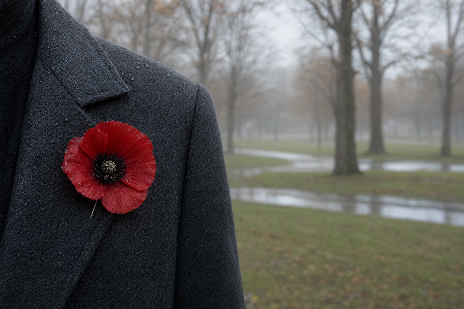 remembrance day surrey sec2 1 Remembrance Day in Surrey 2026: Ceremonies Across the City A quiet park pathway lined with trees in early November